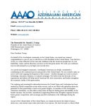 Альянс американо-азербайджанских организаций направил поздравительное письмо Дональду Трампу (ФОТО)
