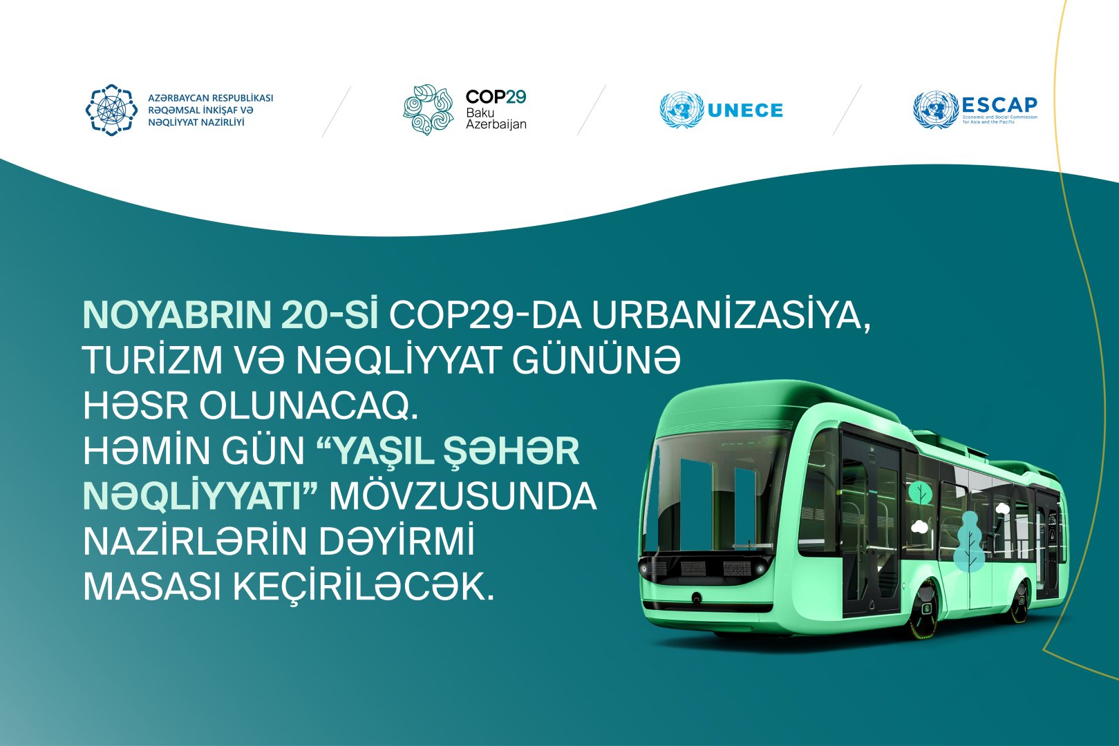 На COP29  состоится "круглый стол" на тему "зеленого" городского транспорта