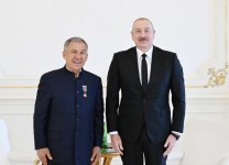 Президент Ильхам Алиев встретился с Раисом Республики Татарстан Российской Федерации (ФОТО/ВИДЕО)