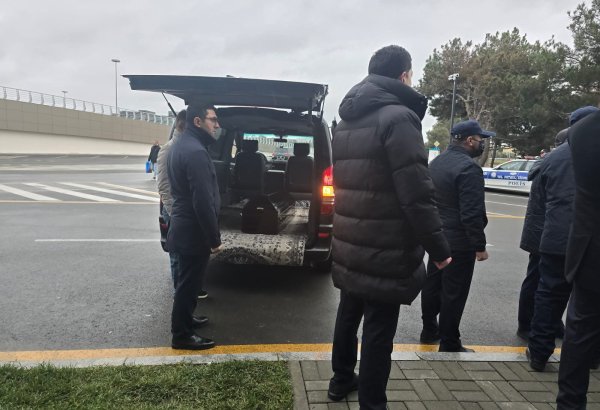 Тела членов экипажа, погибших в авиакатастрофе доставлены в Международный аэропорт Гейдар Алиев для прощальной церемонии (ФОТО/ВИДЕО)