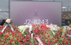 Тела членов экипажа, погибших в авиакатастрофе доставлены в Международный аэропорт Гейдар Алиев для прощальной церемонии (ФОТО/ВИДЕО)