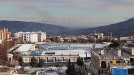 Снегопад окутал Ханкенди белым покрывалом - Фоторепортаж