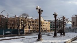 Снегопад окутал Ханкенди белым покрывалом - Фоторепортаж