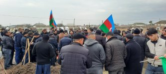 В Сальянском районе преданы земле останки шехида I Карабахской войны Эльшана Тагиева (ФОТО)