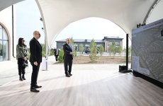 Президент Ильхам Алиев и Первая леди Мехрибан Алиева приняли участие в открытии первого этапа села Сарыджалы Агдамского района (ВИДЕО/ФОТО)