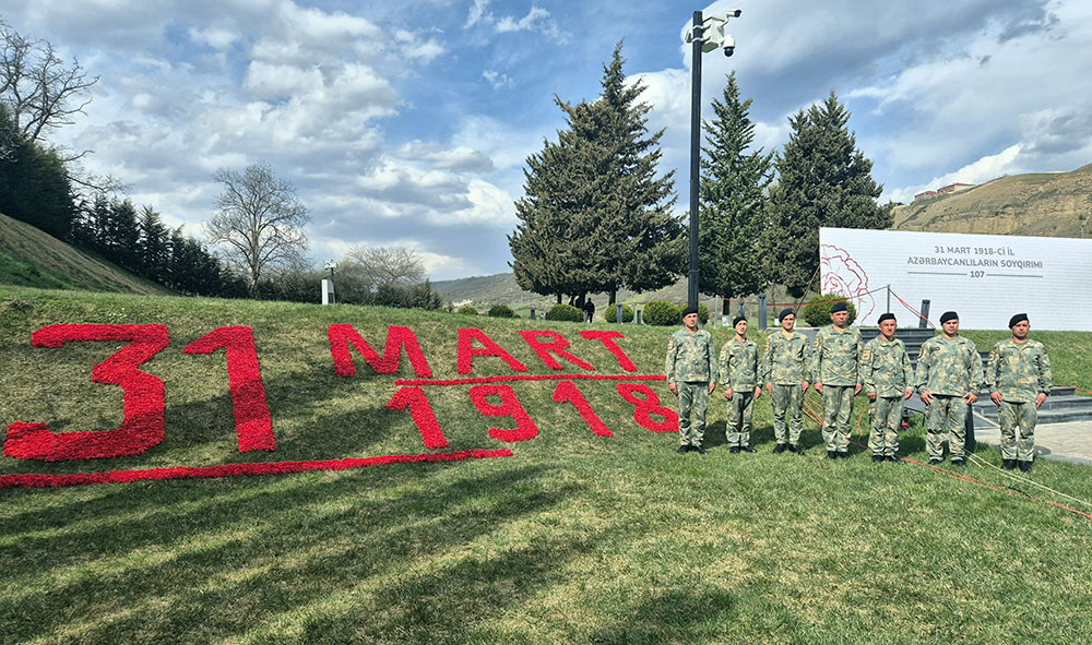 В армии Азербайджана проведены памятные мероприятия в связи с 31 марта - Днем геноцида азербайджанцев (ФОТО)