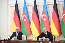 Президент Ильхам Алиев и Президент Германии выступили с заявлениями для прессы (ФОТО/ВИДЕО)