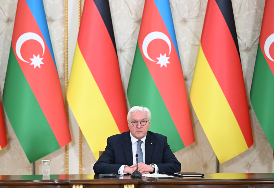 Президент Ильхам Алиев и Президент Германии выступили с заявлениями для прессы (ФОТО/ВИДЕО)