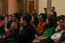 В Баку состоялась презентация пластинки Хумай Гасымзаде, победившей в США (ФОТО)