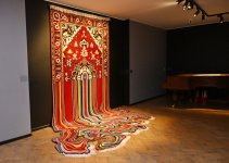 Вице-президент Фонда Гейдара Алиева Лейла Алиева и руководитель Баку Медиа Центра Арзу Алиева посетили Международный фестиваль ковра (ФОТО)