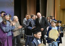 Президент Ильхам Алиев и Первая леди Мехрибан Алиева приняли участие в открытии Агдамского центра мугама (ФОТО/ВИДЕО)