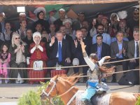 Президент Реджеп Тайип Эрдоган и его супруга наблюдали за выступлением азербайджанских участников на Фестивале этноспорта и культуры (ФОТО)