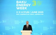 Президент Ильхам Алиев выступил на официальной церемонии открытия 30-й юбилейной выставки Caspian Oil and Gas, 13-й выставки Caspian Power и 30-го Baku Energy Forum (ФОТО/ВИДЕО)
