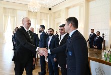 Президент Ильхам Алиев принял членов национальной команды Азербайджана, победившей на чемпионате мира по мини-футболу (ФОТО/ВИДЕО)