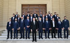 Президент Ильхам Алиев принял членов национальной команды Азербайджана, победившей на чемпионате мира по мини-футболу (ФОТО/ВИДЕО)