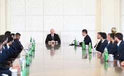 Президент Ильхам Алиев принял членов национальной команды Азербайджана, победившей на чемпионате мира по мини-футболу (ФОТО/ВИДЕО)