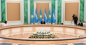 Президент Казахстана встретился с главами парламентов государств-участников ТЮРКПА (ФОТО)