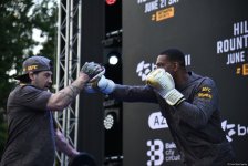 UFC на берегу Каспия: бойцы провели открытую тренировку в сердце Баку (ФОТО)