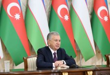 Президент Ильхам Алиев и Президент Шавкат Мирзиёев выступили с заявлениями для прессы (ФОТО/ВИДЕО)
