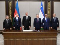 Президент Ильхам Алиев и Президент Шавкат Мирзиёев приняли участие в открытии нового здания посольства Узбекистана в Азербайджане (ФОТО/ВИДЕО)