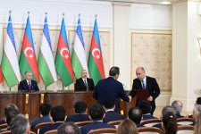 Состоялась церемония обмена документами, подписанными между Азербайджаном и Узбекистаном (ФОТО/ВИДЕО)