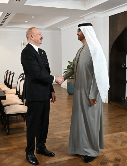 Президент Ильхам Алиев принял в Ханкенди министра промышленности и передовых технологий Объединенных Арабских Эмиратов (ФОТО/ВИДЕО)