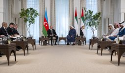 Состоялась встреча Президента Ильхама Алиева с Президентом Объединенных Арабских Эмиратов (ФОТО/ВИДЕО)