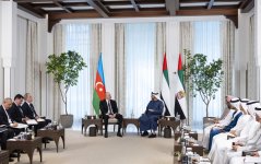 Состоялась встреча Президента Ильхама Алиева с Президентом Объединенных Арабских Эмиратов (ФОТО/ВИДЕО)