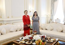 Вице-президент Фонда Гейдара Алиева Лейла Алиева встретилась с дочерью председателя Халк Маслахаты Туркменистана Огулджахан Атабаевой (ФОТО)