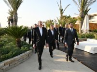 Президент Ильхам Алиев и председатель Халк Маслахаты Туркменистана Гурбангулы Бердымухамедов посетили Sea Breeze (ФОТО/ВИДЕО)