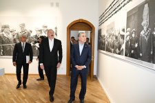 Президент Ильхам Алиев и Гурбангулы Бердымухамедов ознакомились с выставкой «Гейдар Алиев и Карабах» в Центре творчества в Шуше (ФОТО)