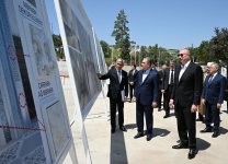 Президент Ильхам Алиев и председатель Халк Маслахаты Туркменистана ознакомились с ходом строительства Новой Шушинской мечети (ФОТО)