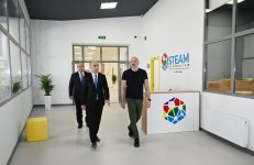 Президент Ильхам Алиев принял участие в открытии здания Агдамской городской полной средней школы номер 1 (ФОТО)
