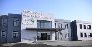 Президент Ильхам Алиев принял участие в открытии в городе Агдам яслей-детского сада номер 1 (ФОТО)