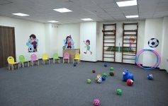 Президент Ильхам Алиев принял участие в открытии в городе Агдам яслей-детского сада номер 1 (ФОТО)