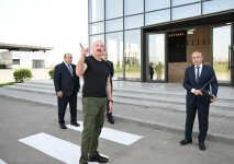 Президент Ильхам Алиев принял участие в открытии предприятия по производству табачных изделий в Агдамском промышленном парке (ФОТО)