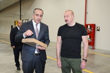 Президент Ильхам Алиев принял участие в открытии предприятия по производству табачных изделий в Агдамском промышленном парке (ФОТО)
