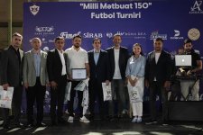 Состоялся турнир по мини-футболу, посвященный 150-летию национальной прессы Азербайджана (ФОТО)