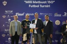 Состоялся турнир по мини-футболу, посвященный 150-летию национальной прессы Азербайджана (ФОТО)