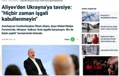 Выступление Президента Ильхама Алиева на III Глобальном медиафоруме - в центре внимания мировой прессы (ФОТО)