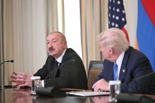 Президент Ильхам Алиев в Белом доме выступил с заявлением для прессы (ФОТО)