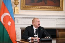 Президент Ильхам Алиев в Белом доме выступил с заявлением для прессы (ФОТО)