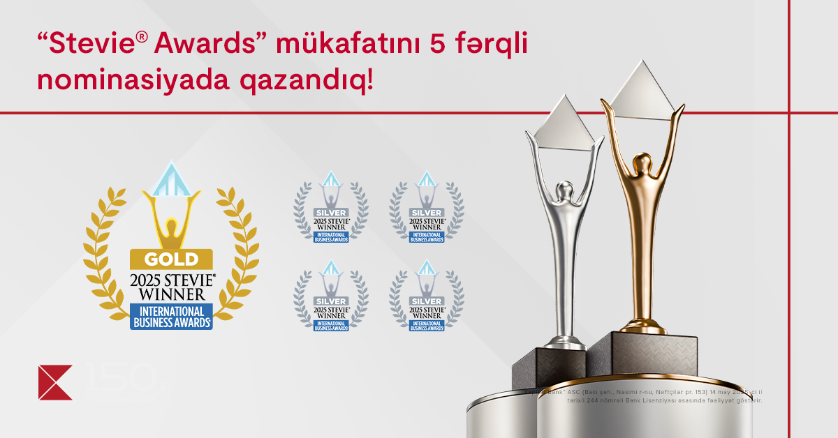 Kapital Bank удостоен наград «Stevie Awards» в пяти номинациях