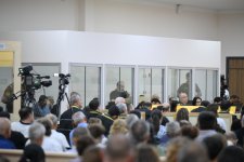 Лица, ставшие вынужденными переселенцами в результате атак вооруженных сил Армении на Зангилан, раненые и родственники убитых дали показания в суде (ФОТО)