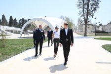 Президент Ильхам Алиев и Первая леди Мехрибан Алиева ознакомились с работами, проводимыми в Гянджинском мемориальном комплексе (ФОТО)