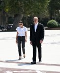 Президент Ильхам Алиев и Первая леди Мехрибан Алиева посетили город Гянджа (ФОТО)