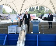 Президент Ильхам Алиев и Первая леди Мехрибан Алиева приняли участие в церемонии закладки фундамента предприятия по производству базальтовой продукции в Гяндже (ФОТО)