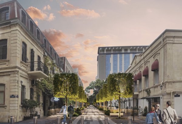 В центре Баку создается пешеходная зона, которая соединит две улицы (ФОТО)