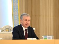 В Туркменбаши Президент Ильхам Алиев, Гурбангулы Бердымухамедов и Шавкат Мирзиёев выступили с совместными заявлениями для прессы (ФОТО)