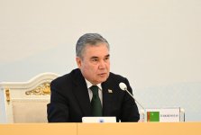 В Туркменбаши Президент Ильхам Алиев, Гурбангулы Бердымухамедов и Шавкат Мирзиёев выступили с совместными заявлениями для прессы (ФОТО)